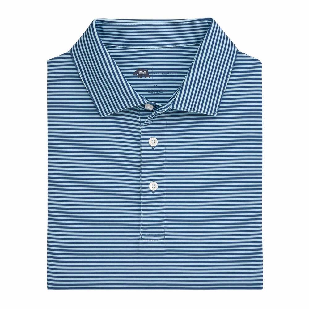 NEW ONWARD RESERVE men's echo stripe polo in ensign blue